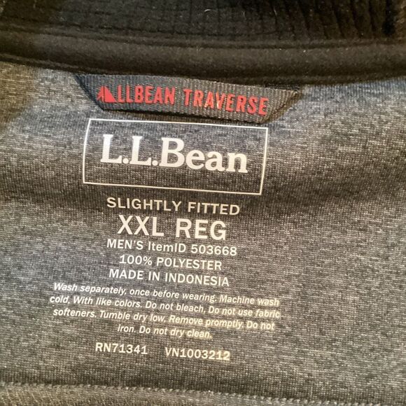 L.L Bean Traverse Slightly Fitted Full Zip Jacket Sz XXL Hoodie - Picture 6 of 12